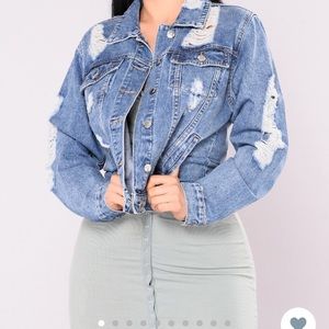 Fashion nova It’z Fray Fray Jacket- medium